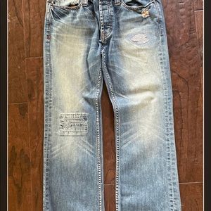 Super Dry men’s jeans size 31x34 button fly and boot cut